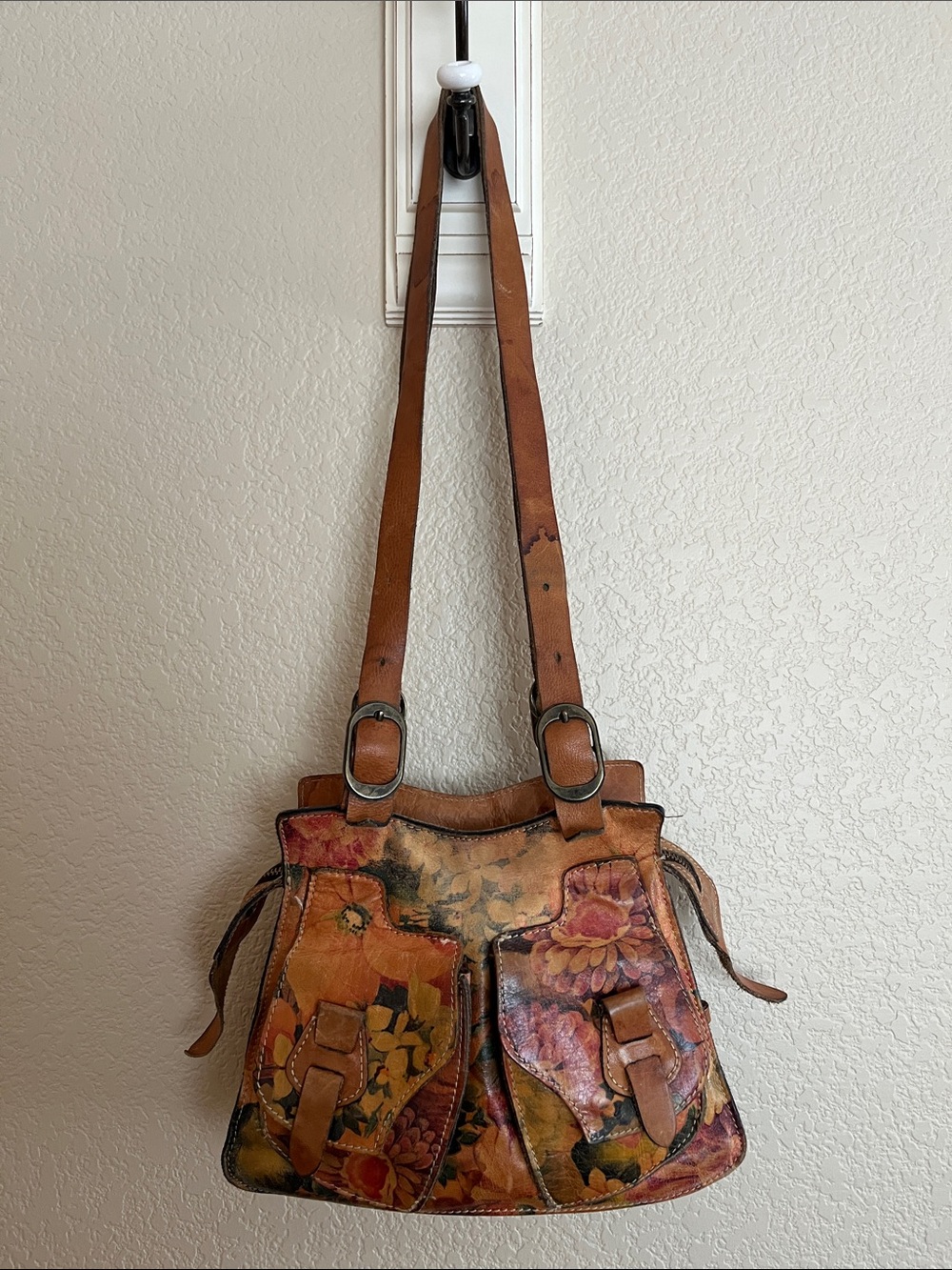 Patricia Nash leather floral bag - Picture 2 of 13